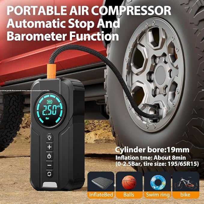 4-in-1 Car Jump Starter & Air Compressor