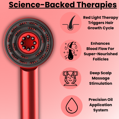 3-in-1 Red Light Therapy Scalp Massager